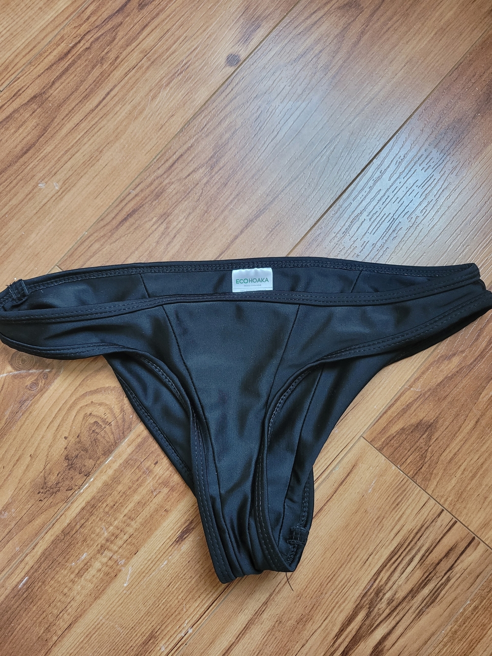 Ecohoaka Women's Black Bikini Bottom - Classic Low-Rise Cut